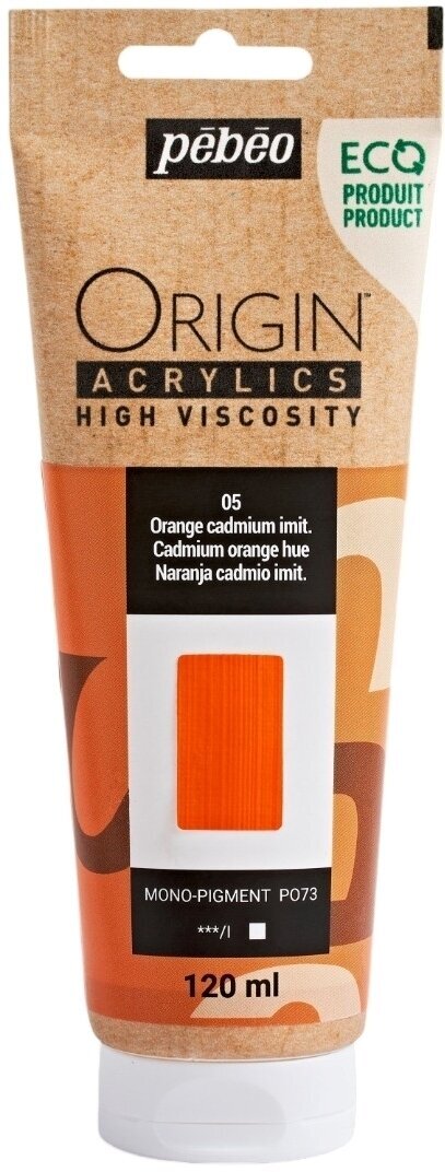 Pébéo Origin Akrylová barva Cadmium Orange Hue 120 ml 1 ks