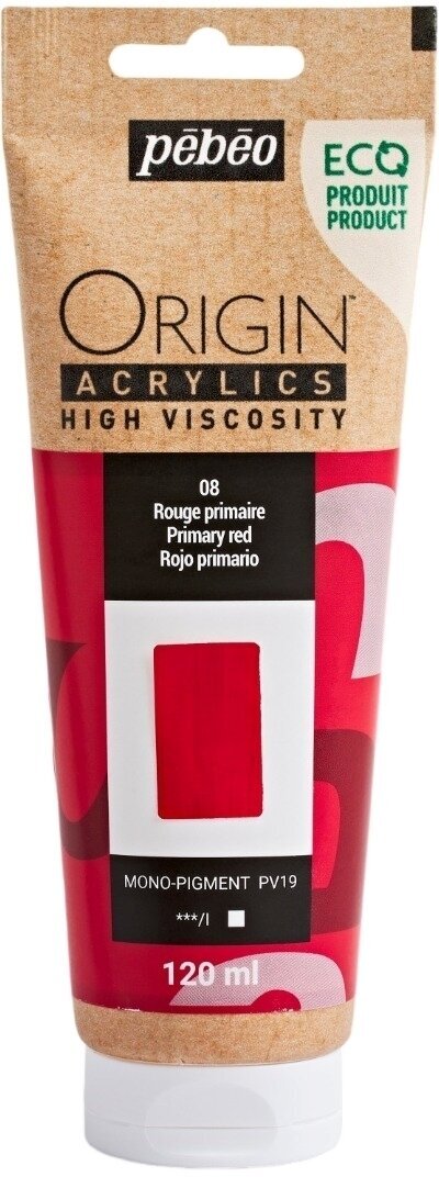 Pébéo Origin Akrylová barva Primary Red 120 ml 1 ks