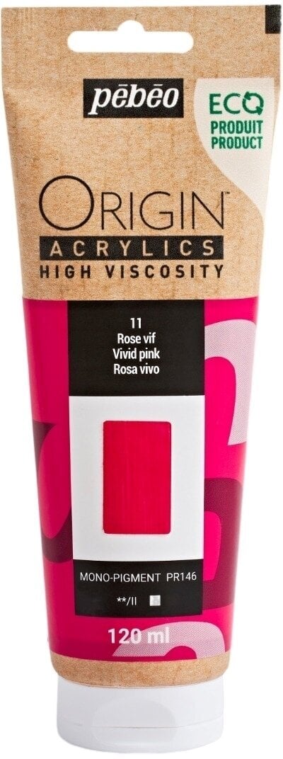 Pébéo Origin Akrylová barva Vivid Pink 120 ml 1 ks