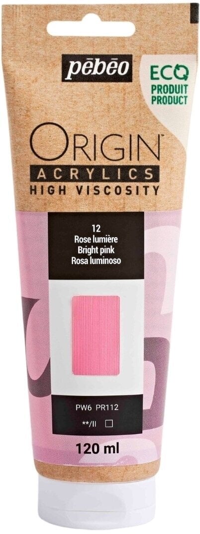 Pébéo Origin Akrylová barva Bright Pink 120 ml 1 ks