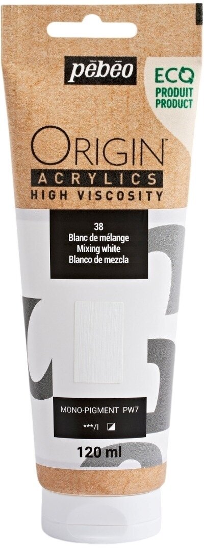 Pébéo Origin Akrylová barva Mixing White 120 ml 1 ks