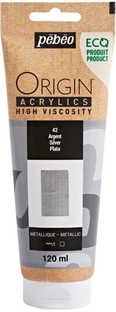 Pébéo Origin Akrylová barva Silver 120 ml 1 ks