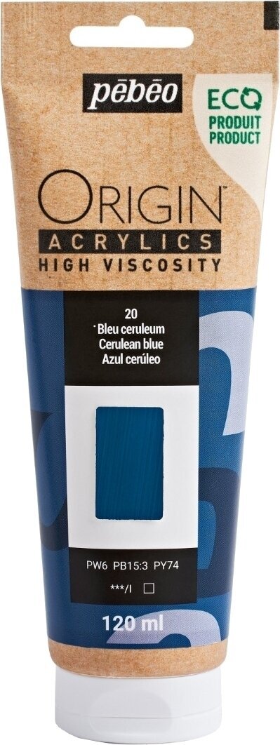 Pébéo Origin Akrylová barva Cerulean Blue 120 ml 1 ks