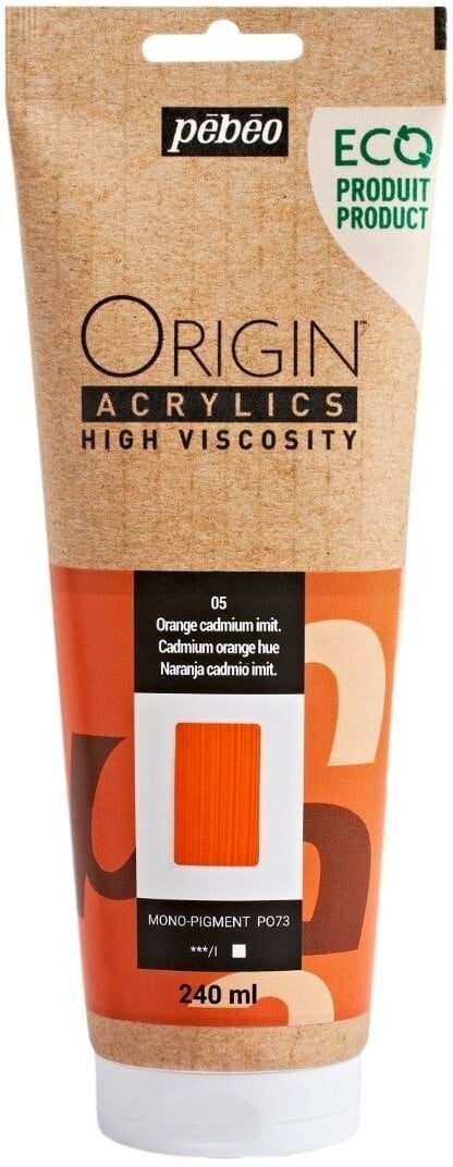 Pébéo Origin Akrylová barva Cadmium Orange Hue 240 ml 1 ks