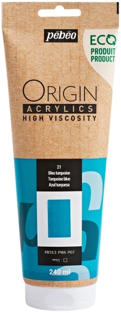 Pébéo Origin Akrylová barva Turquoise Blue 240 ml 1 ks