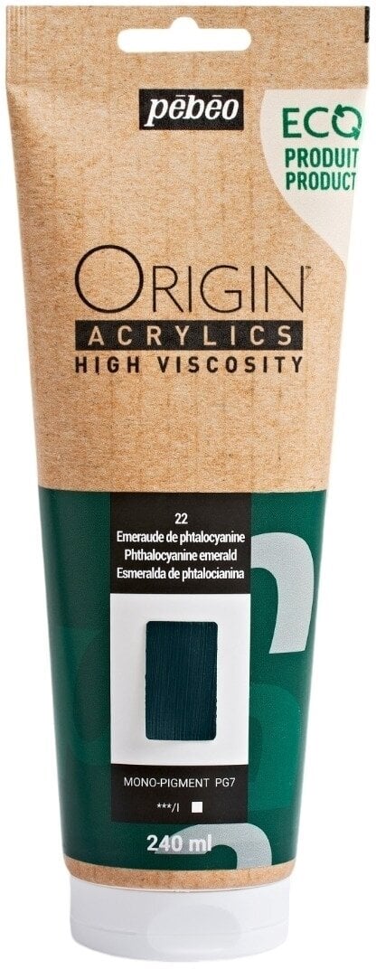 Pébéo Origin Akrylová barva Phthalocyanine Emerald 240 ml 1 ks