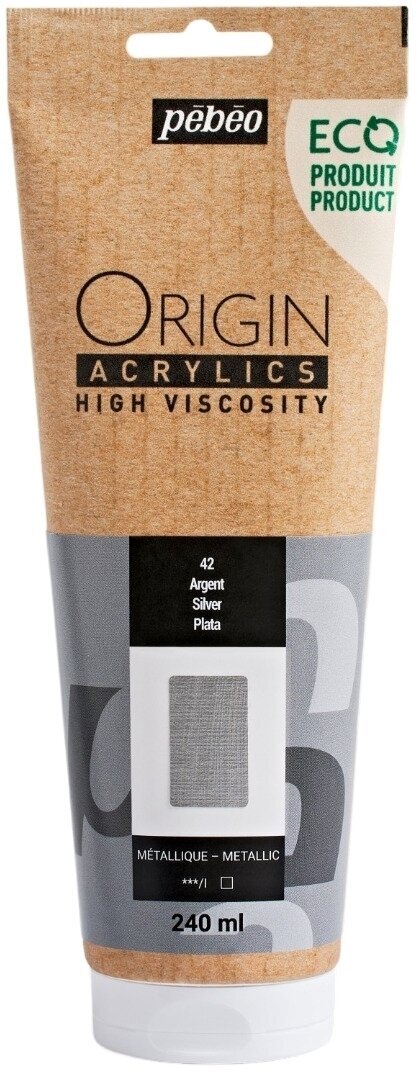 Pébéo Origin Akrylová barva Silver 240 ml 1 ks