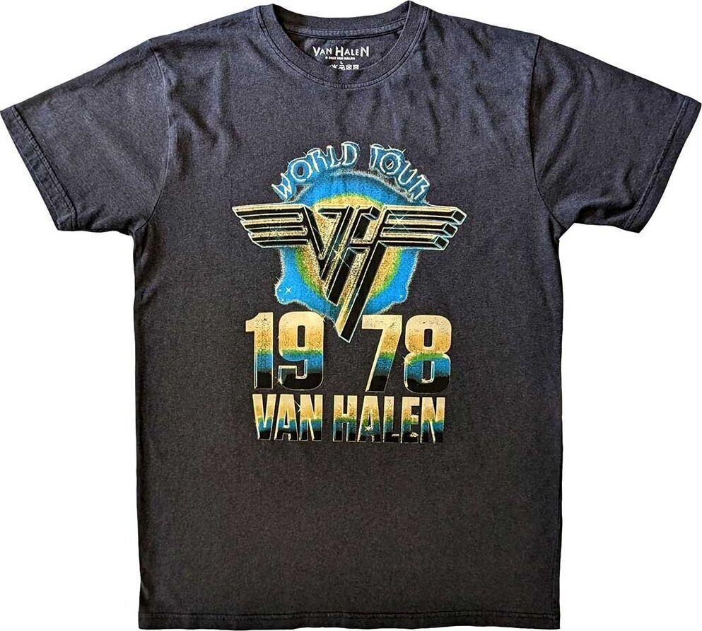 Van Halen Tričko World Tour '78 Unisex Black 2XL