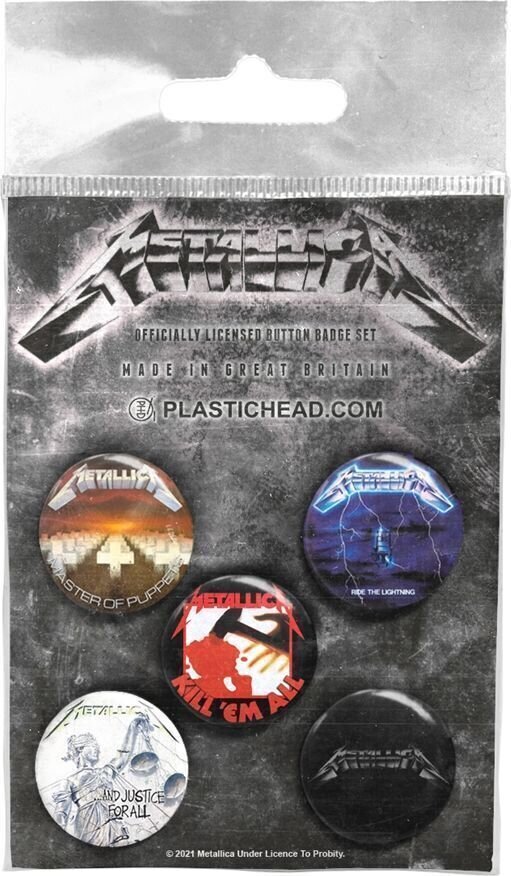 Naszywka / Odznaka Metallica Albums 1983-1991 Odznaka