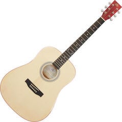 Guitarra dreadnought SX SD204G Transparent Red-Natural Guitarra dreadnought