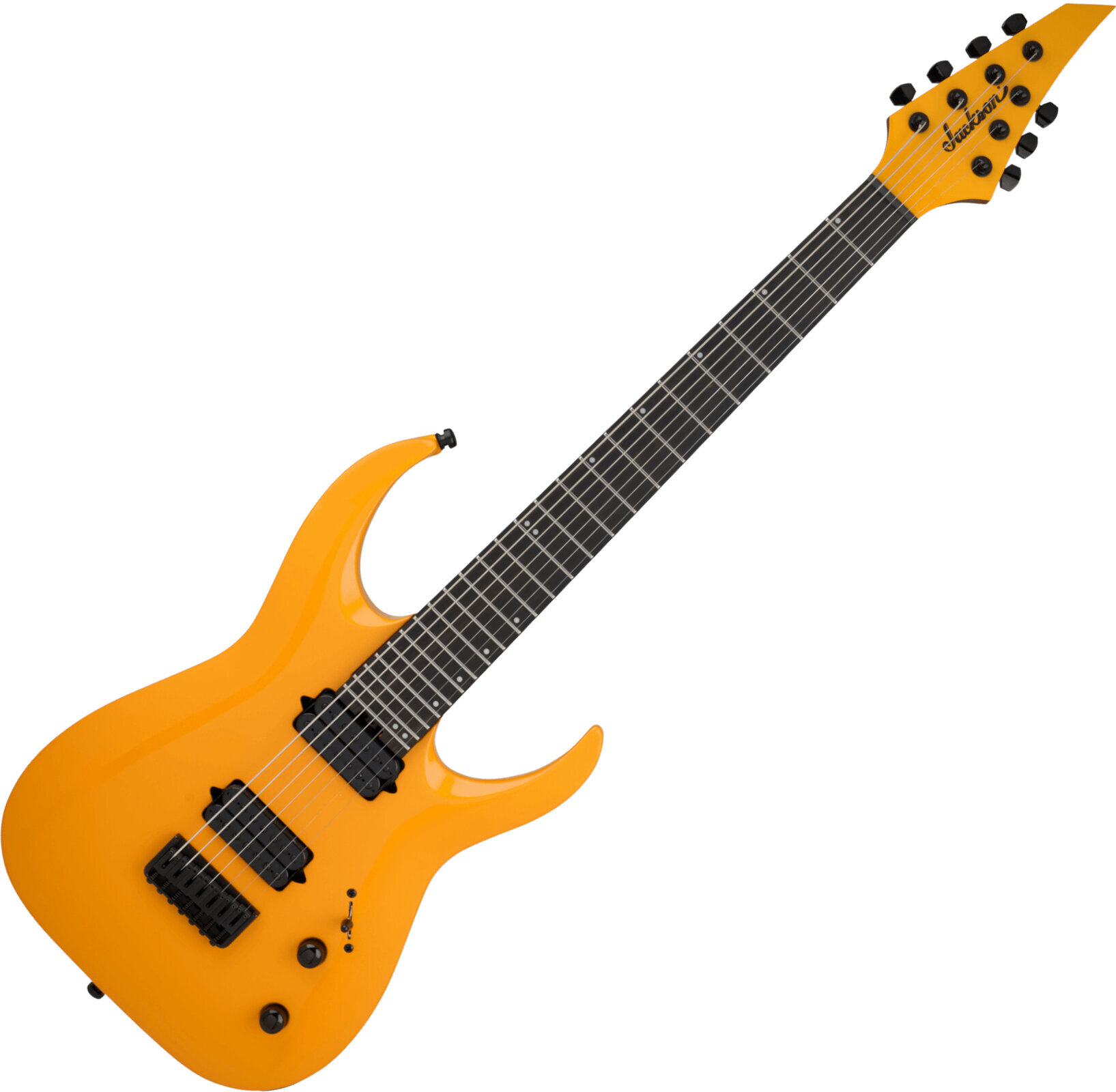Guitarra eléctrica de 7 cuerdas Jackson Pro Series Misha Mansoor Juggernaut HT7 EB Signal Yellow Guitarra eléctrica de 7 cuerdas
