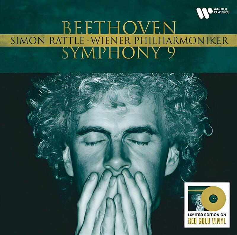 Disc de vinil Beethoven - Symphony No. 9 - Simon Rattle/Wiener Philharmoniker (Red & Gold Coloured) (2 LP)