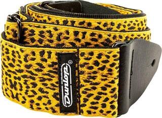 Textil gitár heveder Dunlop D6725 Jacquard Textil gitár heveder Leopard Skin