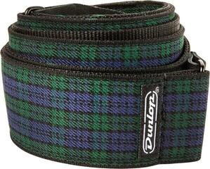 Textil gitár heveder Dunlop D6731 Jacquard Textil gitár heveder Blackwatch Plaid