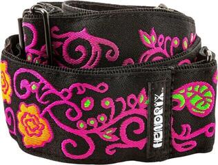 Textil gitár heveder Dunlop JH22 Hendrix Blacklight Monterey Textil gitár heveder Pink