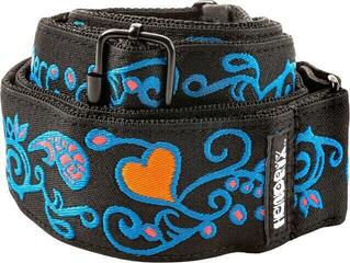 Textil gitár heveder Dunlop JH24 Hendrix Blacklight Monterey Textil gitár heveder Blue