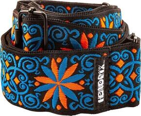 Textil gitár heveder Dunlop JH25 Hendrix Blacklight Fillmore Textil gitár heveder Blue