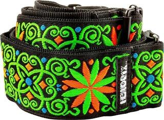 Textil gitár heveder Dunlop JH26 Hendrix Blacklight Fillmore Textil gitár heveder Green