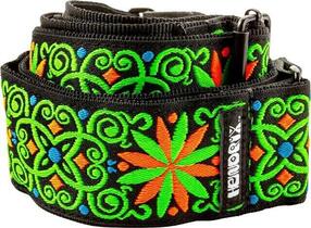 Dunlop JH26 Hendrix Blacklight Fillmore Green Tekstilni kitarski pas (Kot novo)