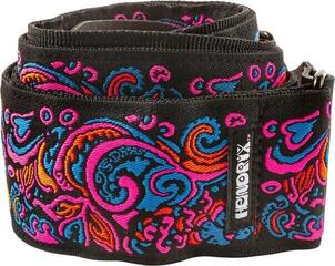 Textil gitár heveder Dunlop JH28 Hendrix Blacklight Love Drops Textil gitár heveder Pink