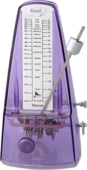 Mechanisches Metronom Cherub WSM-330-PPT Mechanisches Metronom Transparent Purple