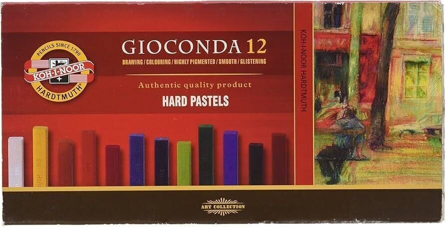 Сух пастел KOH-I-NOOR Gioconda Hard Pastels Комплект сухи пастели 12 бр.