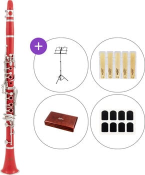 Bb klarinet Latone LCL 700 Crimson Silver SET Bb klarinet - 1