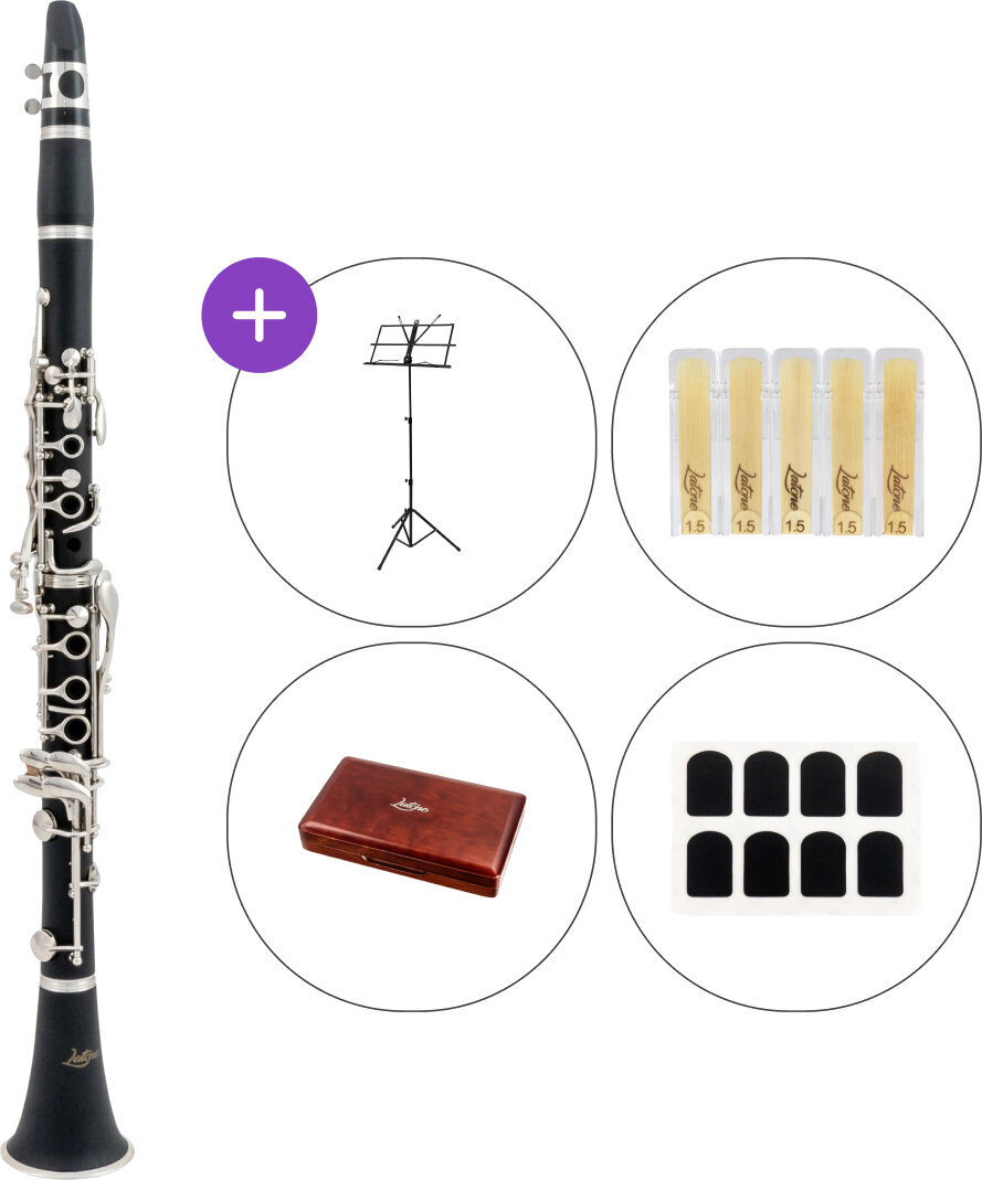 Bb Kларинет Latone LCL 700 Ebony Silver SET Bb Kларинет