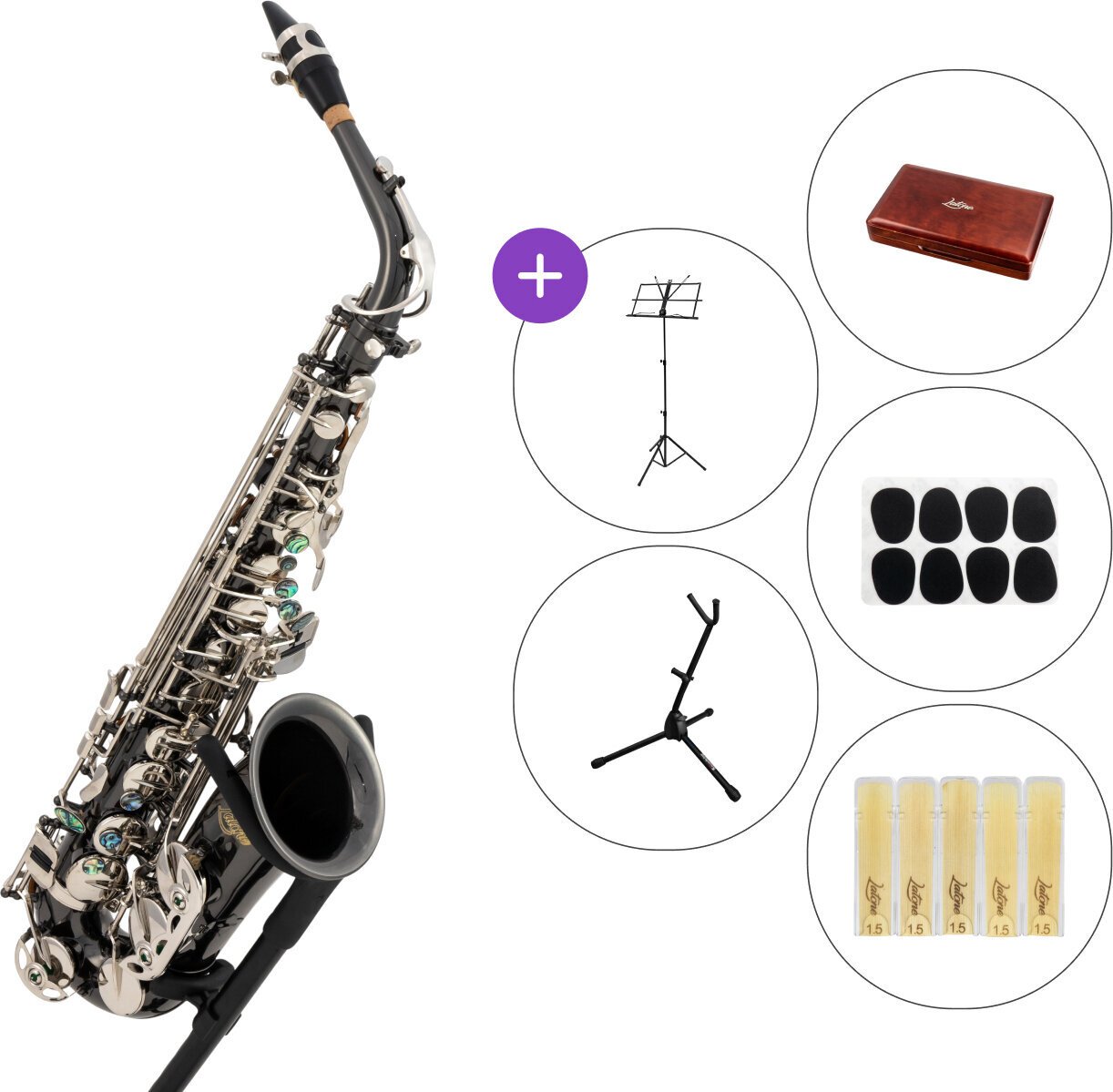 Alt Saxophon Latone LAS 600 Black Majesty SET Alt Saxophon