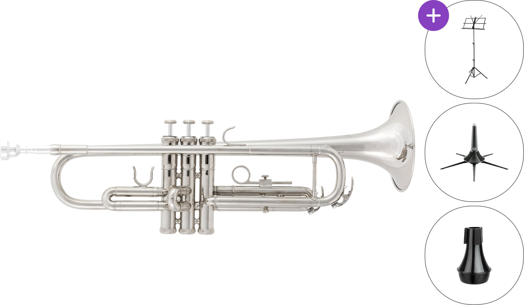 Trąbka Bb Latone LTR 500 Silver Elegance SET Trąbka Bb