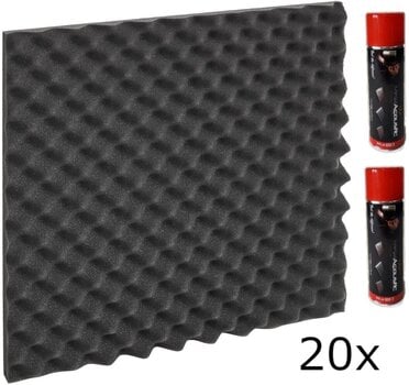 Absorberende skumpanel Audiotec Pyramid Waves 50x50 SET 3 Absorberende skumpanel - 1