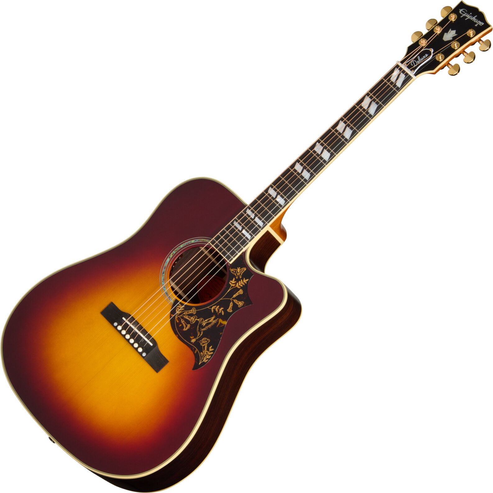 Електро-акустична китара Дреднаут Epiphone Hummingbird Deluxe EC Autumn Burst Електро-акустична китара Дреднаут