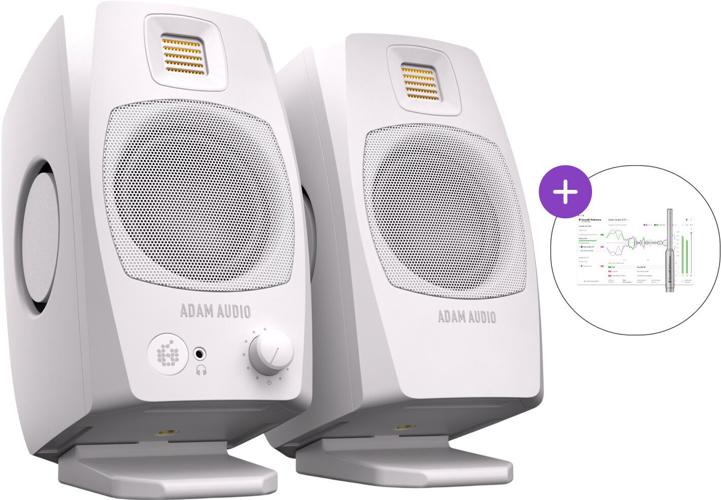Monitor activ de studio ADAM Audio D3V Sonarworks White SET Monitor activ de studio 2 buc.