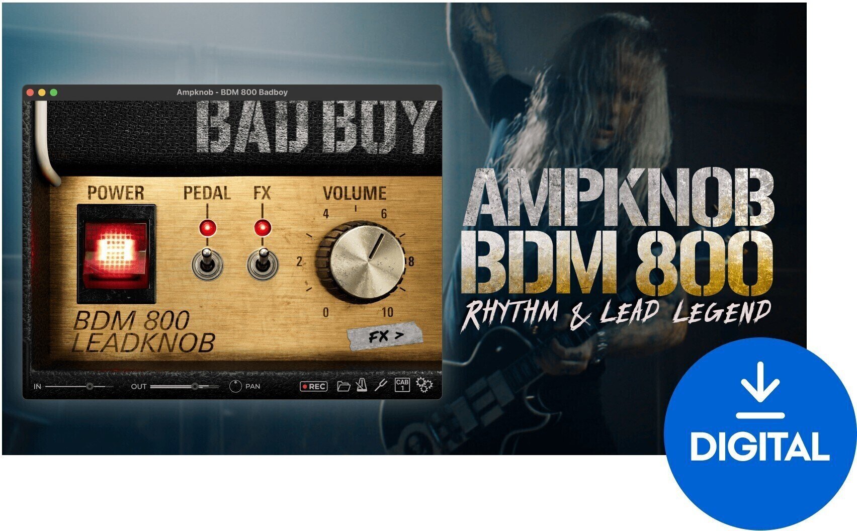 Studio-Effekt-Plugin Bogren Digital Ampknob BDM 800 Badboy (Digitales Produkt)