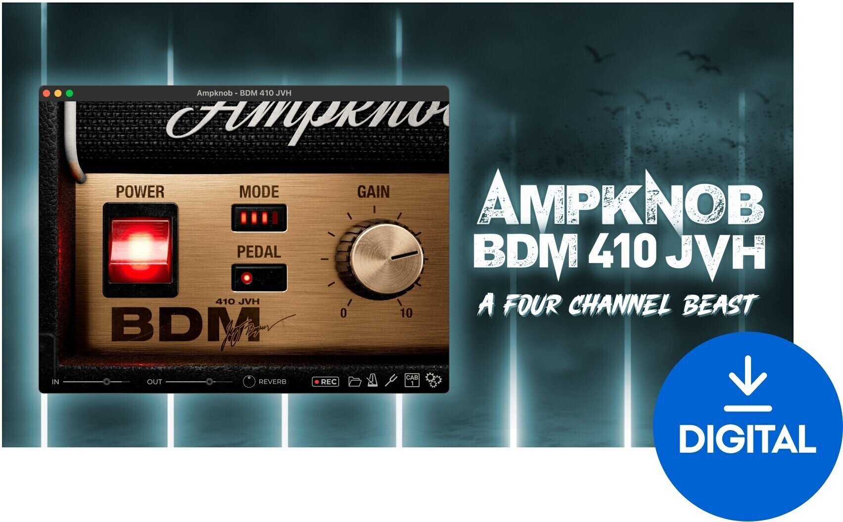 Software de studio Plug-In Efect Bogren Digital Ampknob BDM 410 JVH (Produs digital)