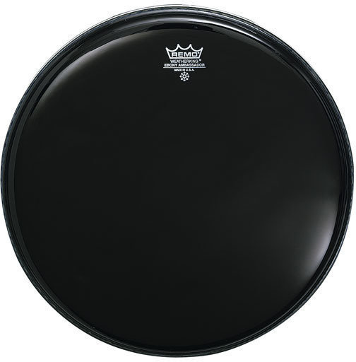 Drum Head Remo ES-1620-PS Pinstripe Ebony Bass Black 20" Drum Head