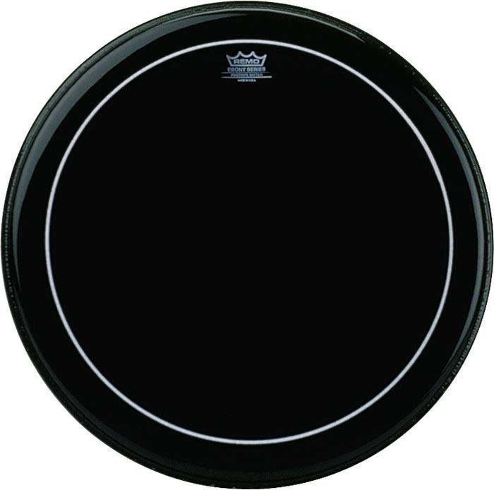 Drum Head Remo ES-1624-PS Pinstripe Ebony Bass Black 24" Drum Head
