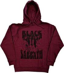 Hoodie Black Sabbath Band and Logo Unisex Maroon Red