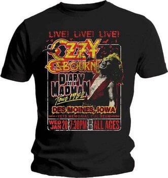 T-shirt Ozzy Osbourne Diary of a Madman Tour Black S T-shirt - 1