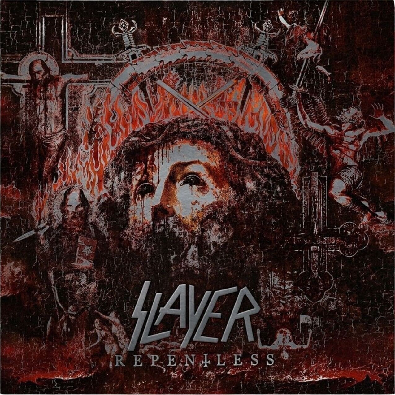Vinylskiva Slayer - Repentless (Red & Grey Splatter Coloured) (LP)