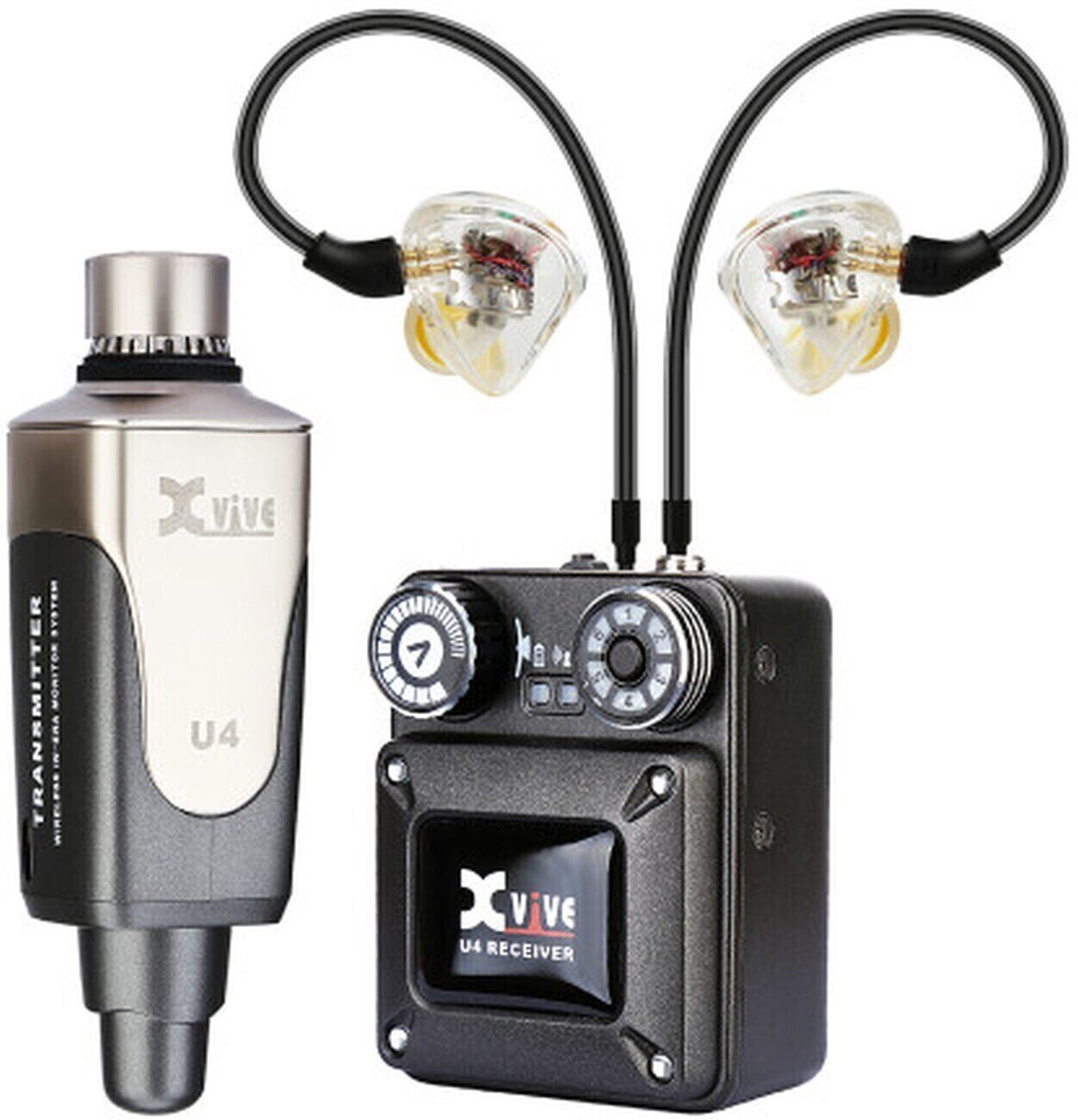 Бежични мониторинг у ушима XVive XVT9U4 Бежични мониторинг у ушима ISM 2,4 GHz