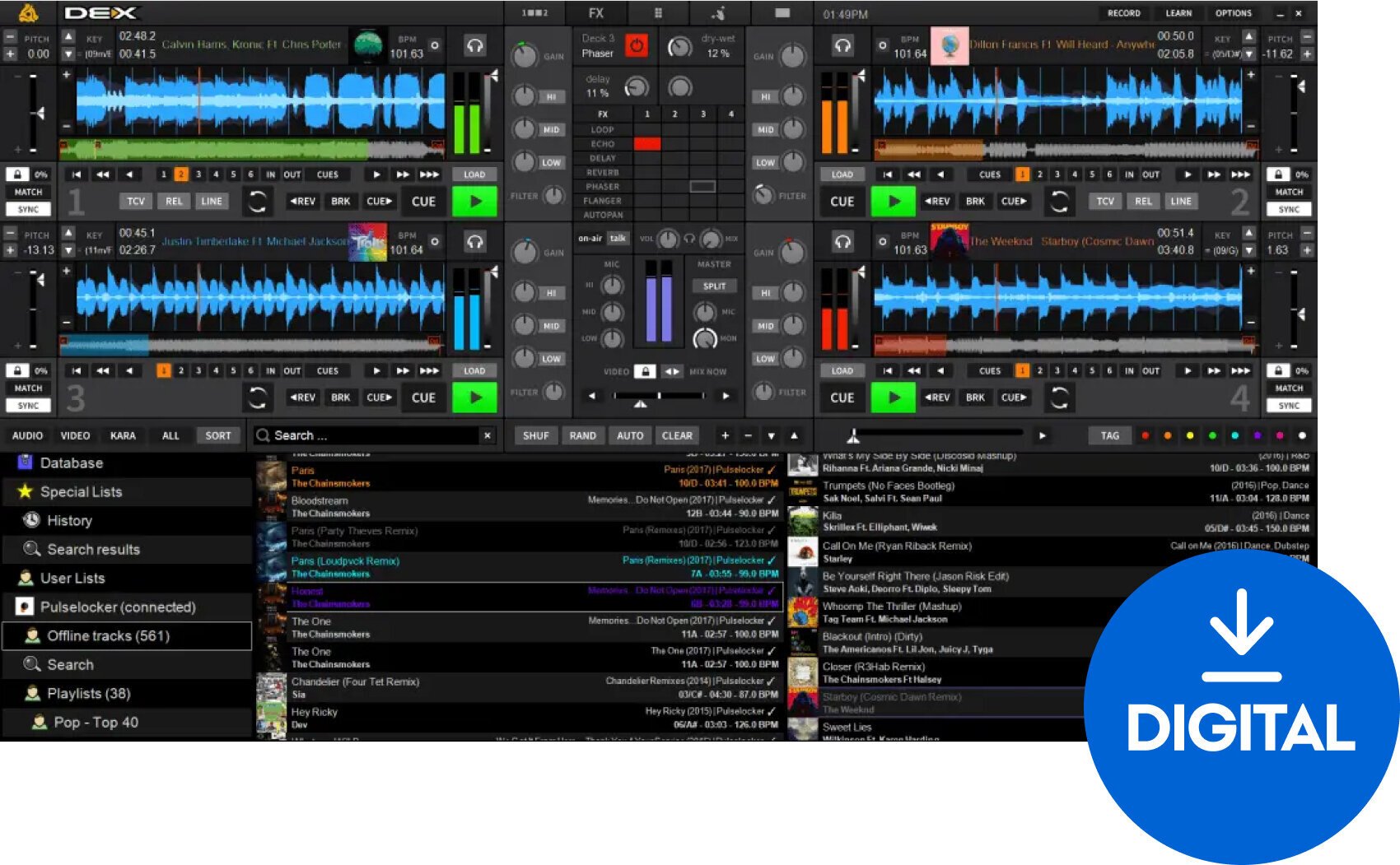 DJ Software PCDJ DEX 4 (Digitalni proizvod)