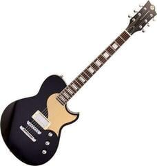 Electric guitar Reverend Guitars Roundhouse Jr. Midnight Black Electric guitar