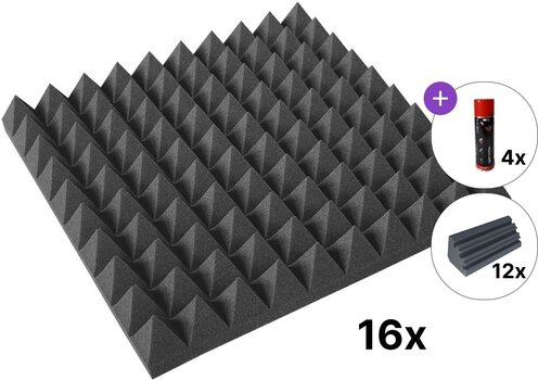 Chłonny panel piankowy Mega Acoustic PA-PMP-5 50x50x5 Room SET Dark Grey Chłonny panel piankowy - 1