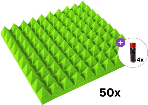 Chłonny panel piankowy Mega Acoustic PA-PMP-5 50x50x5 SET 1 Green Chłonny panel piankowy - 1