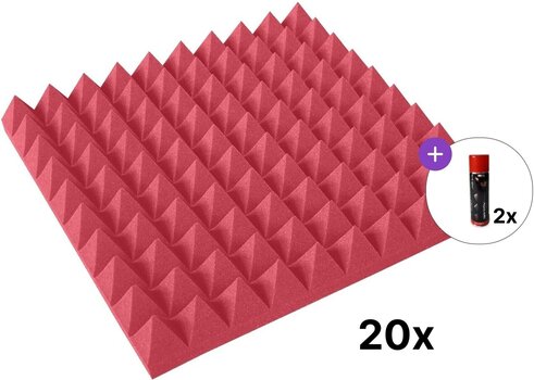 Chłonny panel piankowy Mega Acoustic PA-PMP-5 50x50x5 SET 2 Brick Chłonny panel piankowy - 1