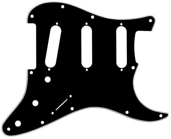 Pickguard Fender 3-Ply 11-Hole Mount Stratocaster Black Pickguard