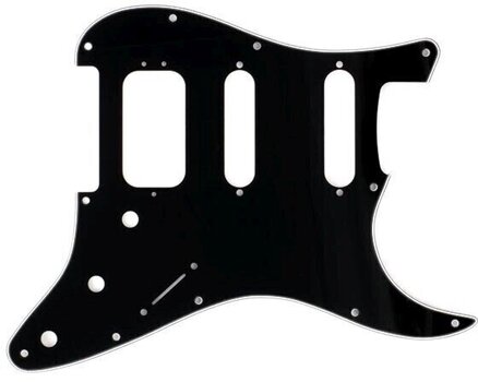 Pickguard Fender Stratocaster HSS 11-Hole Mount 3-Ply Black Pickguard - 1