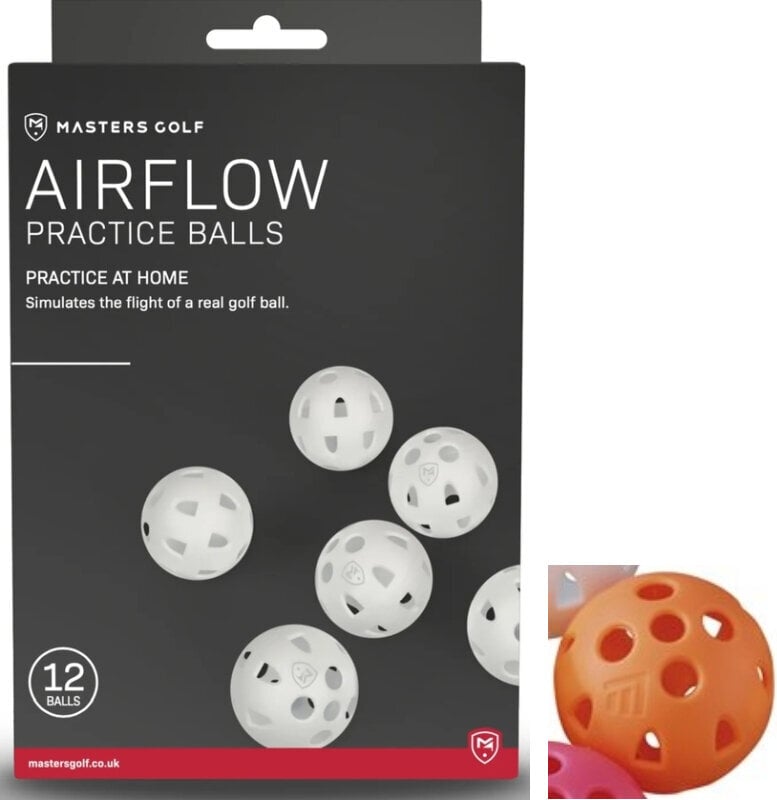 Tréninkové míče Masters Golf Airflow XP Practice Balls Pack 12 Orange Tréninkové míče