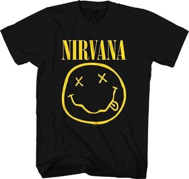 Shirt Nirvana Yellow Happy Face Black S Shirt - 1